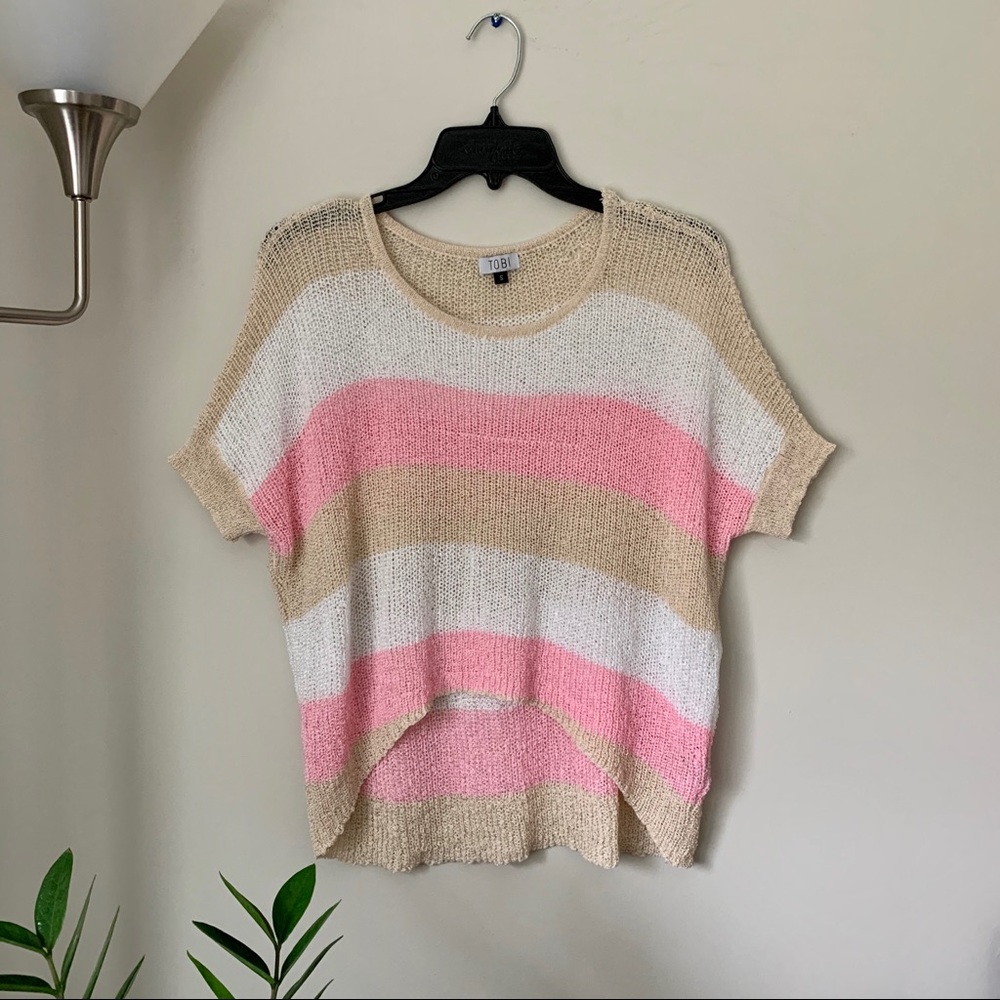 Slouchy short sleeve tunic sweater NWOT